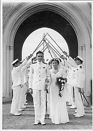 Gill and Robert on their wedding day