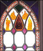 stained glass window at Red House