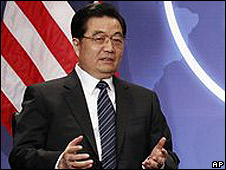 Hu Jintao en Washington