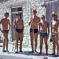 INST volunteers in Cyprus standing outside a house they had refurbished for Turkish Cypriots