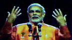 Hologram of India's prime minister, Narendra Modi