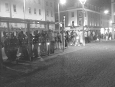 Waiting at the taxi rank