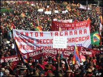 Manifestação em La Paz