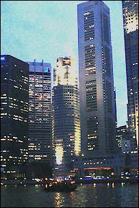 Cảnh Singapore về đêm