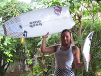 Tassy's surfboard