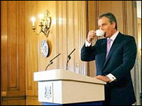 O primeiro-ministro britânico Tony Blair