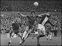 Emlyn in action against Carlisle United 1974