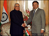 صدر مشرف اور وزیر اعظم وجپئی