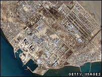 عکس ماهواره ای از تاسیسات بوشهر