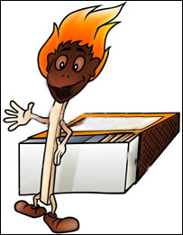 من گوگرد استم و با من آتش افروخته می شود.