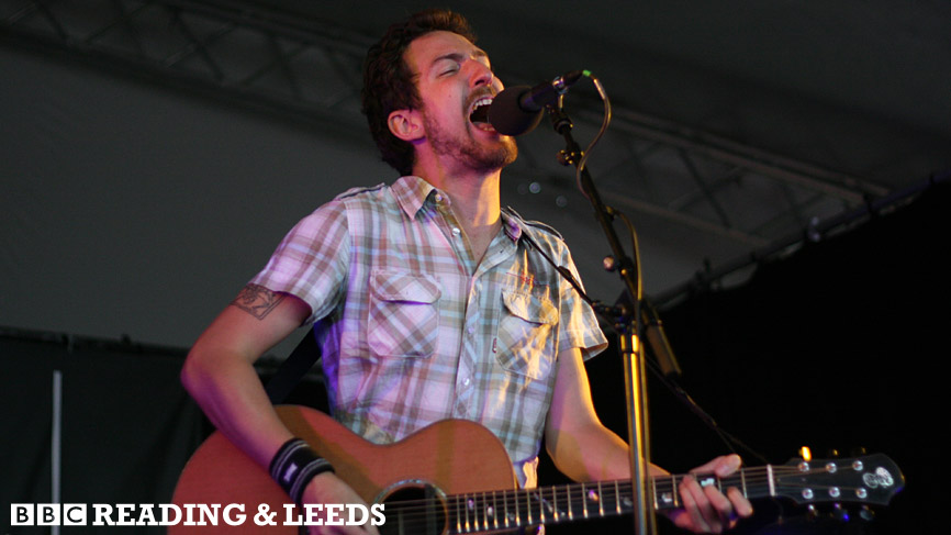 Frank Turner performs on the Introducing stage at Reading and Leeds 2009