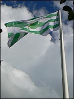 The flag in action!