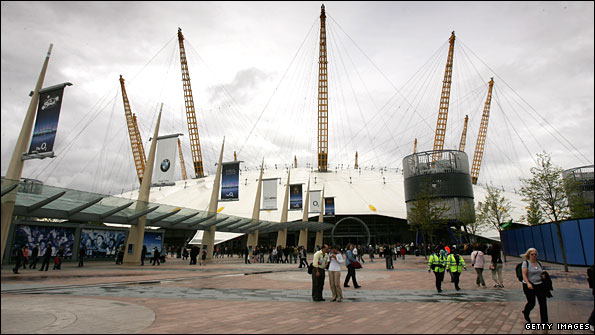 Outside at the O2