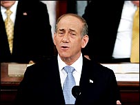 अमरीकी संसद में एहुद ओल्मर्ट