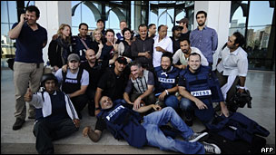 Periodistas en Trípoli