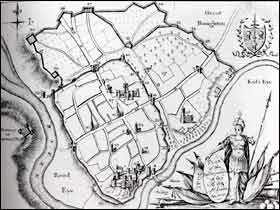 A map of Chester from the 17th Century.