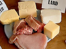 Menyn, lard a chig moch