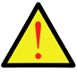 Triangular warning sign