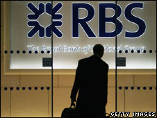 Man outside RBS office