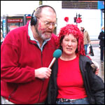 Ian and red wig lady