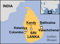 Map of Sri Lanka