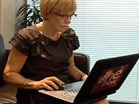 Anne Robinson taking the test