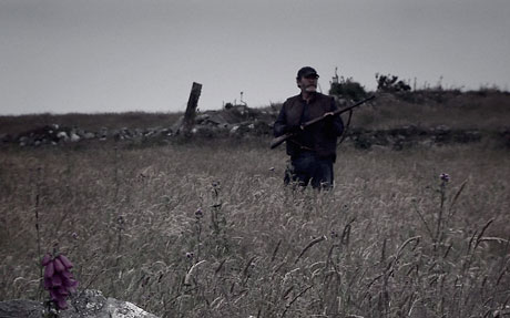 Bill Parry (Josh Richards) hunts his prey. Photo © Dogs Of Annwn Ltd.