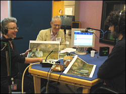 James, Nuala and William talking about the painting