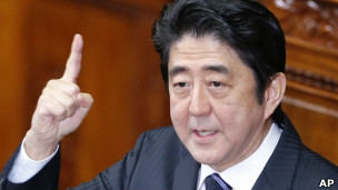 安倍晉三在眾議院內發表施政演說（28/1/2013）