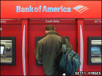 Bank of America cash machines