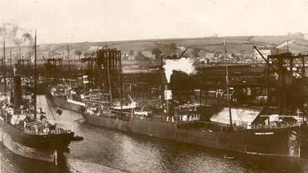 Postcard of Barry Docks (from the Eric Williams collection)</