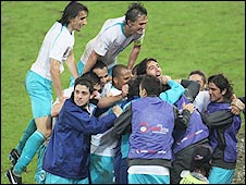 شادی بازیکنان ترکیه