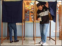 Oy kullanan Kıbrıslı Rumlar 