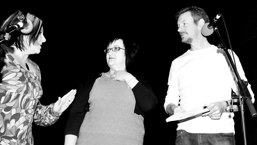 Cast rehearsal at the Centre for Contemporary Arts, Glasgow.