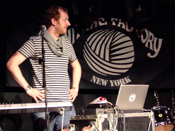 Phil Keiran (Alloy Mental) on stage during soundcheck