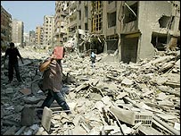  ويرانه های حمله اسراييل در بيروت