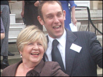 James Young and Judy Terry celebrate the launch