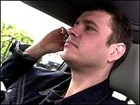 Driver on mobile phone