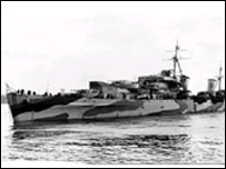 HMS Charybdis. Copyright of Leigh Bishop