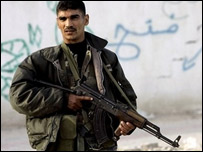 Gazze'de güvenlik görevlisi