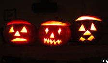 Traditional Halloween jack-o'-lanterns