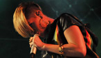 Rihanna performing live at Radio 1's Big Weekend 2010