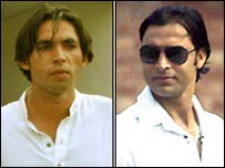  شعیب اختر و محمد آصف 