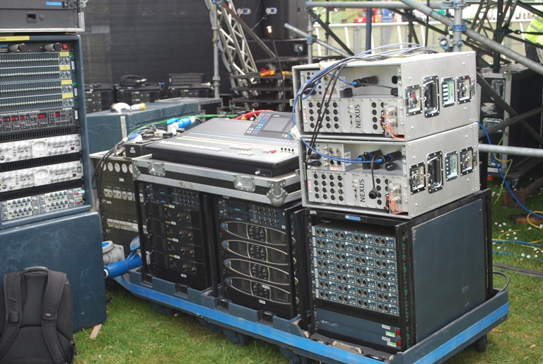 Backstage at the Outdoor stage R1BW