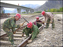 तिब्बत में रेल लाईन