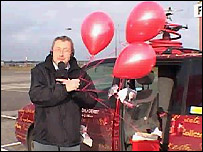 Andy with the balloons