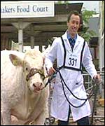 A competitor at the Royal Show 