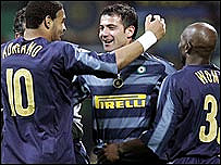 İnter'in gol sevinci