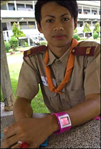 Aluno transexual da escola Kampang, na Tailândia.