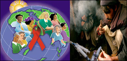 ايډز او روږدي کسان 